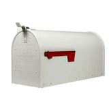 Admiral Medium, Aluminum, Post-Mount Mailbox, Textured White - Super Arbor