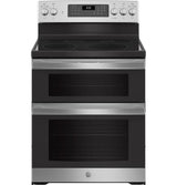 GE 30 in. 6.6 cu. ft. Double Oven Electric Range with Steam-Cleaning Convection Oven in Stainless Steel