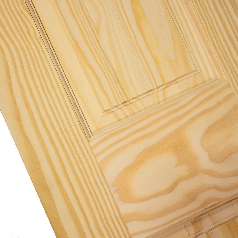 18 in. x 96 in. 6-Panel Pine Unfinished Solid Core Interior Door Slab - Super Arbor