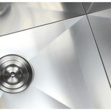 Undermount Stainless Steel 42 in. x 20 in. x 10 in. Deep 16-Gauge Triple Bowl 40/20/40 Zero Radius Kitchen Sink - Super Arbor