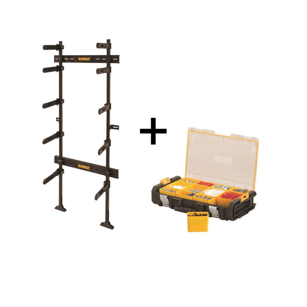 TOUGHSYSTEM 25-1/2 in. Workshop Racking Storage System and Small Parts Organizer Combo (2-Piece Set) - Super Arbor