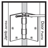 3-1/2 in. x 5/8 in. Radius Satin Nickel Smooth Action Door Hinge