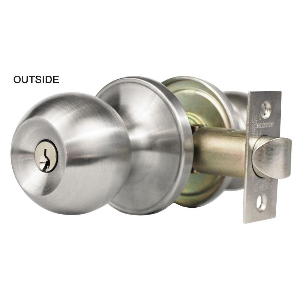 Stainless Steel Finish Keyed Entry Door Knob Set - Super Arbor