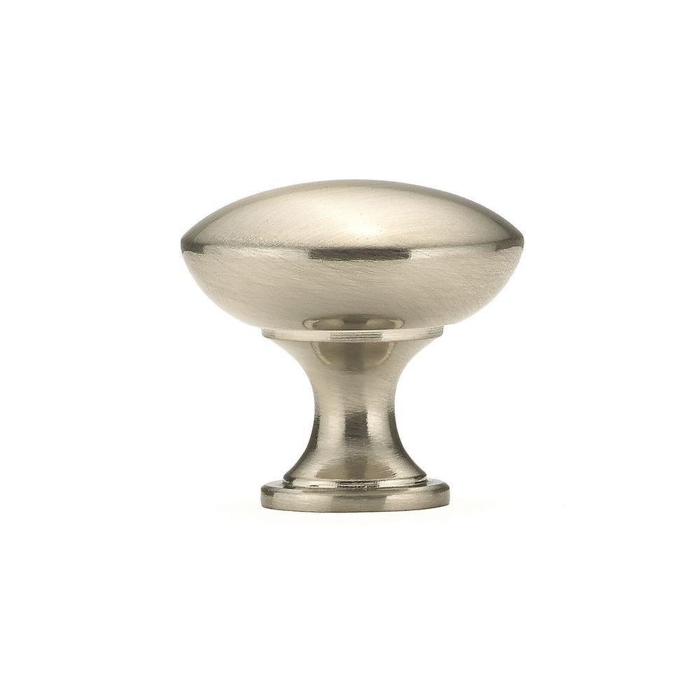 1-1/8 in. Brushed Nickel Contemporary and Modern Knob - Super Arbor