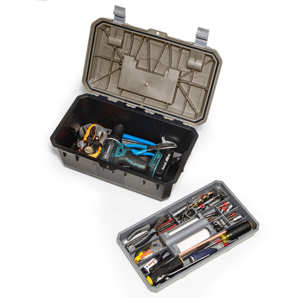 DECKED Crossbox 17 in. Drawer Tool Box with Desert Tan Lid - Super Arbor