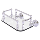 Allied Brass Dottingham Collection Wall Mounted Glass Guest Towel Tray in Matte Black