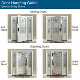 36 in. x 80 in. 1 Panel Left-Hand/Inswing 3/4 Lite Clear Glass Black Steel Prehung Front Door