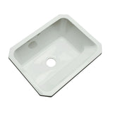 Kensington Undermount Acrylic 25 in. Single Bowl Utility Sink in White - Super Arbor