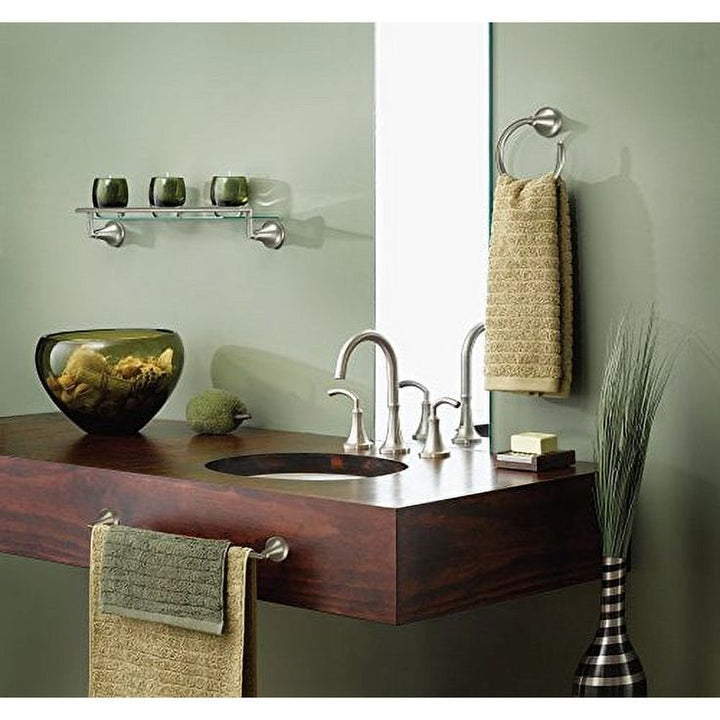 Moen Icon Brushed Nickel Wall Mount Towel Ring