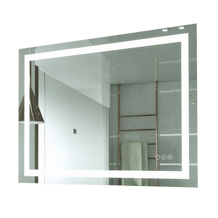 40 in. x 32 in. Single Frameless LED Lighted Bathroom Wall Mounted Mirror