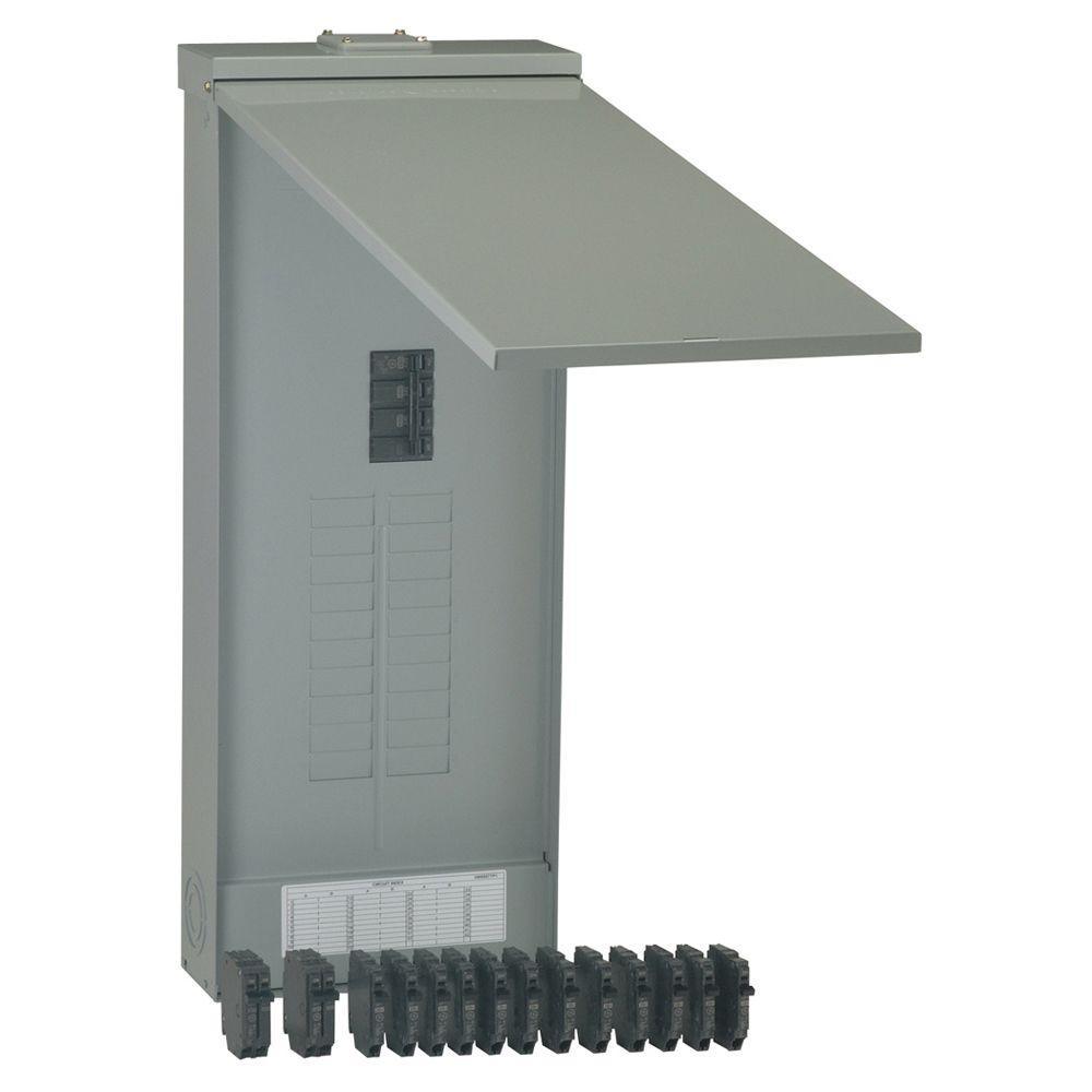PowerMark Gold 200 Amp 20-Space 40-Circuit Outdoor Main Breaker Value Kit Includes Select Circuit Breaker - Super Arbor