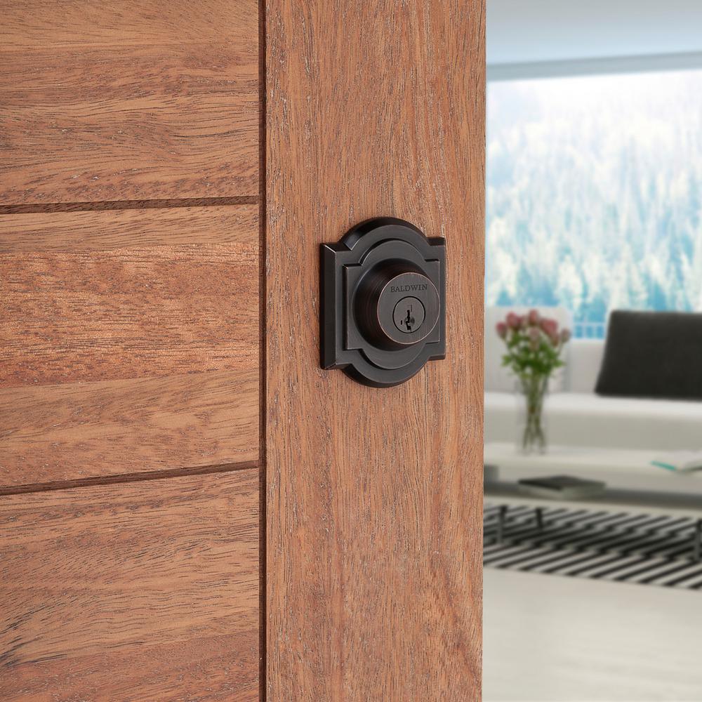 Prestige Single Cylinder Venetian Bronze Arched Deadbolt Featuring SmartKey Security - Super Arbor