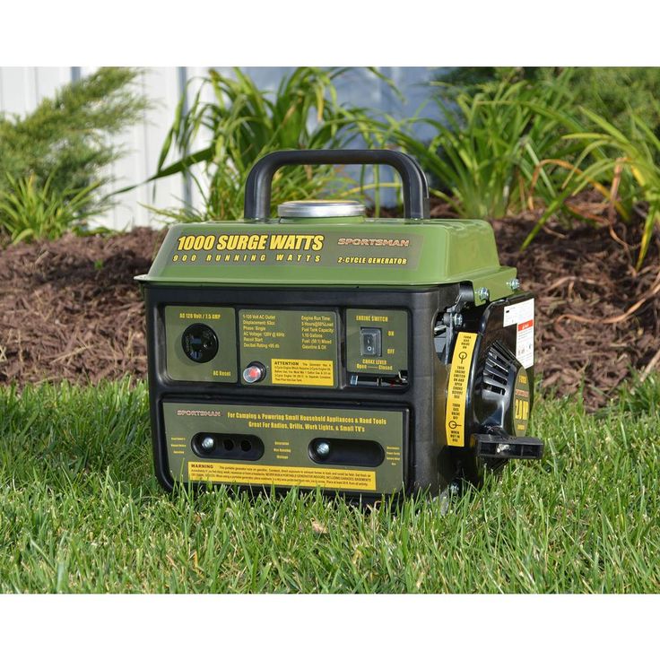 Sportsman 1,000/900-watt Gasoline Powered Portable Generator with 2-Stroke Brushless Motor