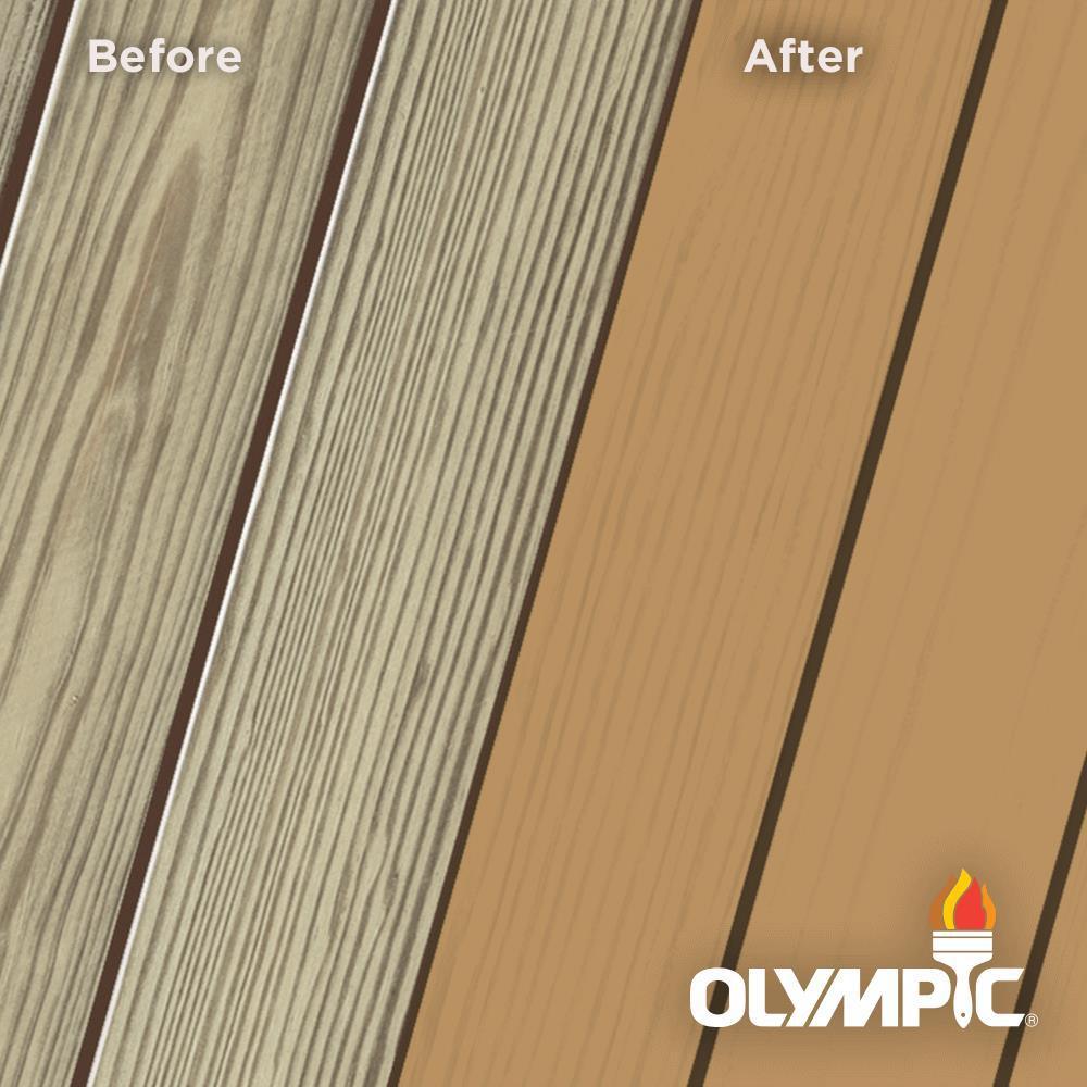 Olympic Elite 3 gal. Rustic Cedar Solid Advanced Exterior Stain and Sealant in One - Super Arbor