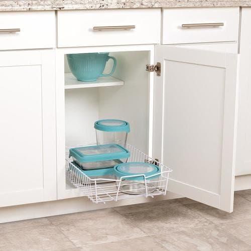 Simply Put 13.5-in W x 5.25-in H 1-Tier Pull Out Metal Soft Close Baskets & Organizers