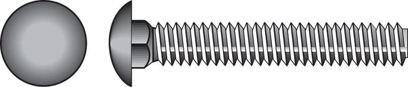 Hillman 1/2 in. x 1-1/2 in. Zinc-Plated Steel Carriage Bolt, Coarse Thread, 50-Pack