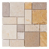 Jeffrey Court Brick Medley 12 in. x 12 in. x 9 mm Honed Travertine Mosaic Floor and Wall Tile