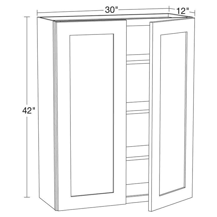 Home Decorators Collection Newport 30 in. W x 12 in. D x 42 in. H Assembled Plywood Wall Kitchen Cabinet in Manganite with Soft Close