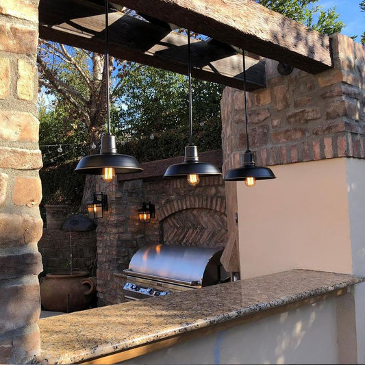 Aurora 1-Light Imperial Black Outdoor Pendant Light