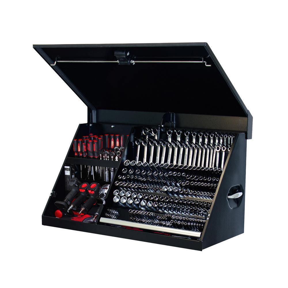 41 in. 0-Drawer Portable Workstation Top Chest in Textured Black - Super Arbor