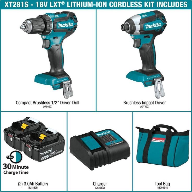 18-Volt LXT Lithium-ion Brushless Cordless 2-Piece Combo Kit 3.0Ah Driver-Drill/ Impact Driver