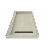 Redi Trench 34 in. x 48 in. Double Threshold Shower Base with Right Drain and Brushed Nickel Trench Grate - Super Arbor