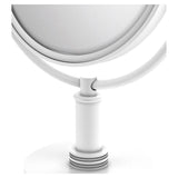 Allied Brass 8-in x 15-in Matte White Double-Sided Magnifying Countertop Vanity Mirror