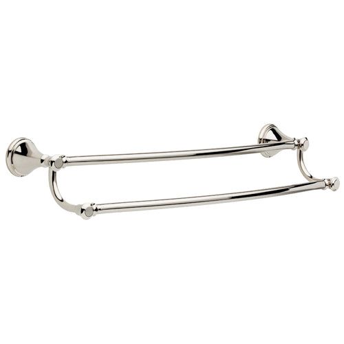 Delta  Cassidy 24-in Double Polished Nickel Wall Mount Double Towel Bar