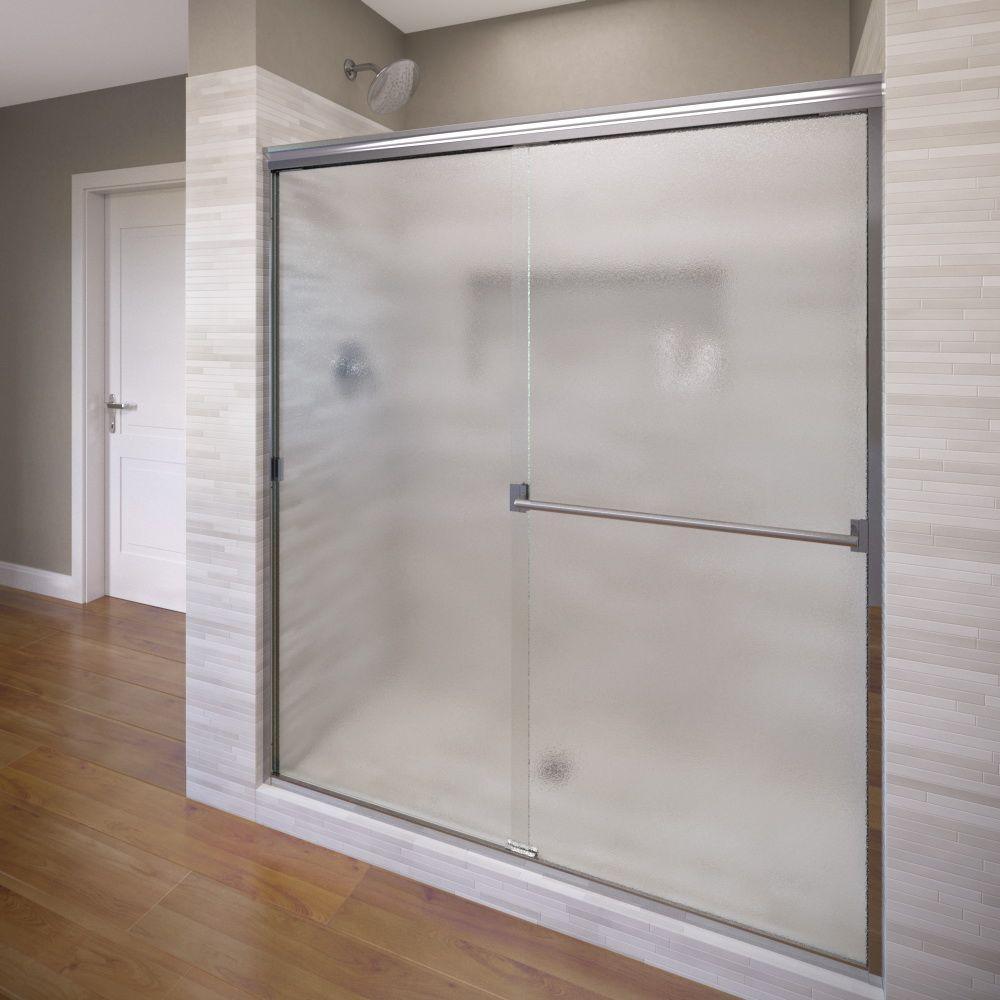 Classic 60 in. x 70 in. Semi-Frameless Sliding Shower Door in Oil Rubbed Bronze with Clear Glass - Super Arbor