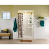 Ovation 30 in. x 48 in. 3-piece Direct-to-Stud Shower Wall in Arctic White - Super Arbor
