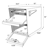 Package Master Locking Post-Mount Mailbox with High Security Reinforced Patented Locking System, Black - Super Arbor