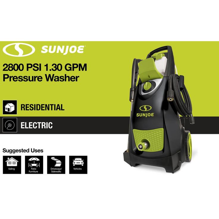 Sun Joe 2800 MAX PSI 1.3 GPM 14.5 Amp Electric Pressure Washer