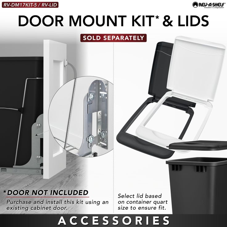 Rev-A-Shelf 35-Quart Plastic Soft Close Pull Out Trash Can