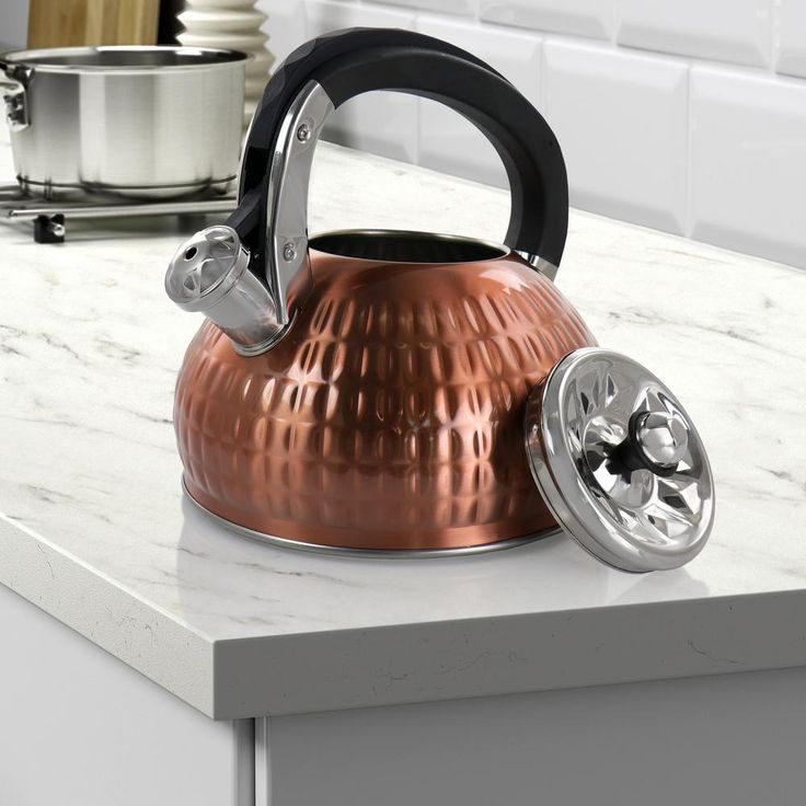 12-Cup Copper Stainless Steel Whistling Kettle