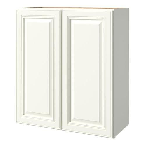 allen + roth Dawley 27-in W x 36.125-in H x 12-in D Linen Maple Door Wall Semi-Custom Cabinet