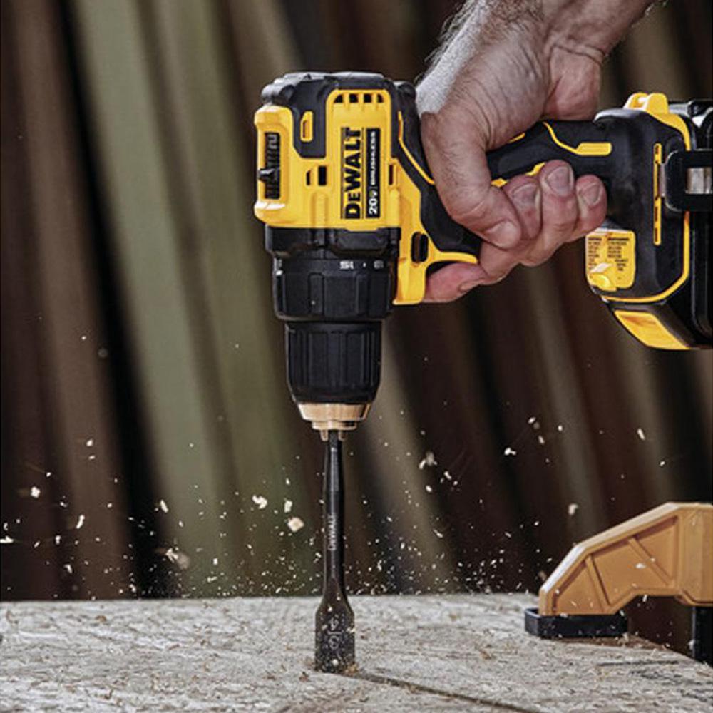 ATOMIC 20-Volt MAX Lithium-Ion Brushless Cordless Compact 1/2 in. Drill Driver w/ (2) Batteries 1.3Ah, Charger & Bag - Super Arbor