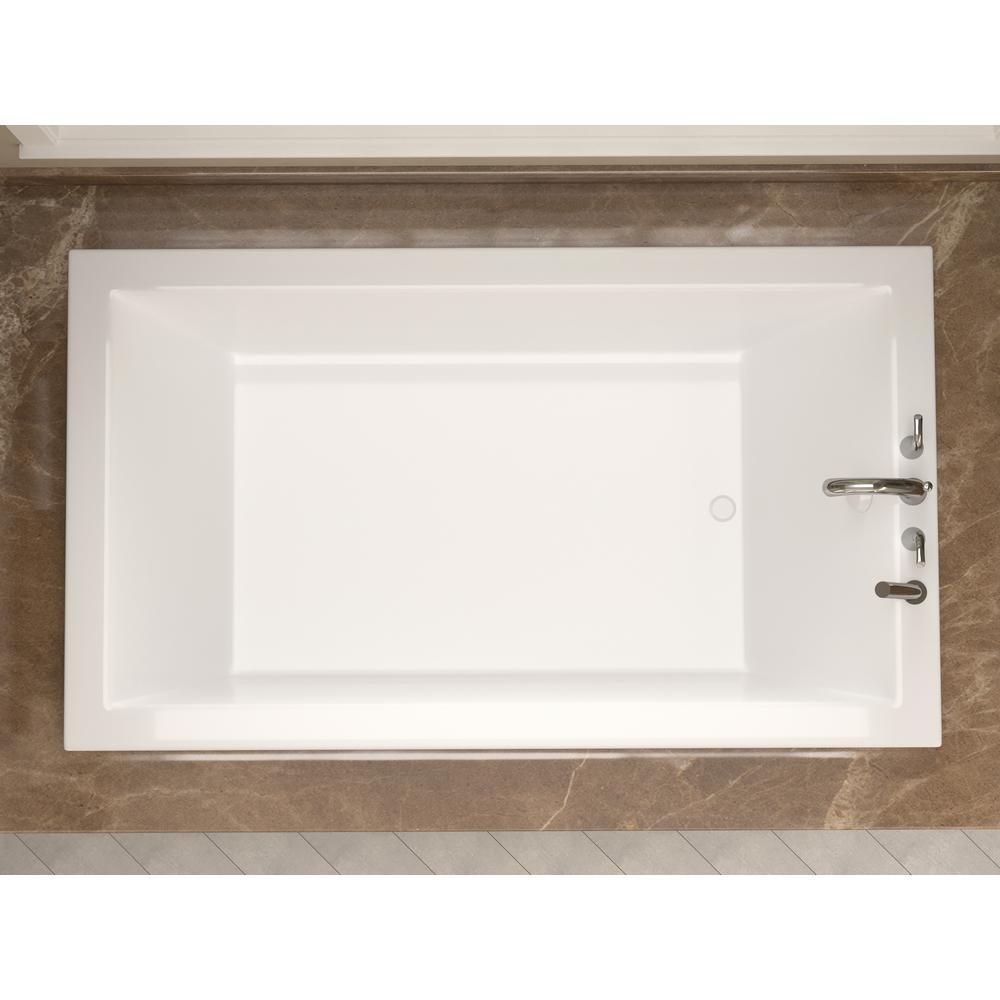 Sapphire 6 ft. Acrylic Reversible Drain Rectangular Drop-in Non-Whirlpool Bathtub in White - Super Arbor