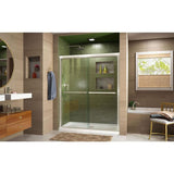 DreamLine Duet 44-48 in. W x 72 in. H Semi-Frameless Bypass Sliding Shower Door, Brushed Nickel