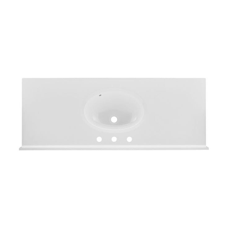 Style Selections Lowry 49-in Light Gray Single Sink Bathroom Vanity with White Acrylic Top