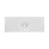 Style Selections Lowry 49-in Light Gray Single Sink Bathroom Vanity with White Acrylic Top