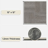 Achim Nexus Self-Adhesive Vinyl Floor Tile, 12 x 12 in, Charcoal Grey Wood — 20 Tiles Cover 20 sq ft