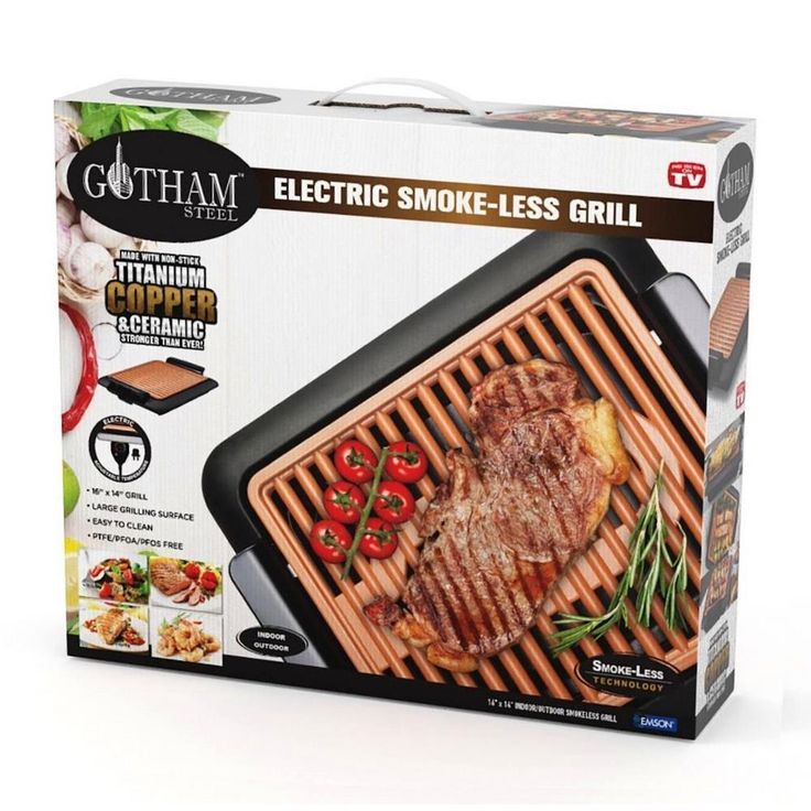 234 sq. in. Black Copper Non-Stick Ti-Ceramic Smoke-less Indoor Grill