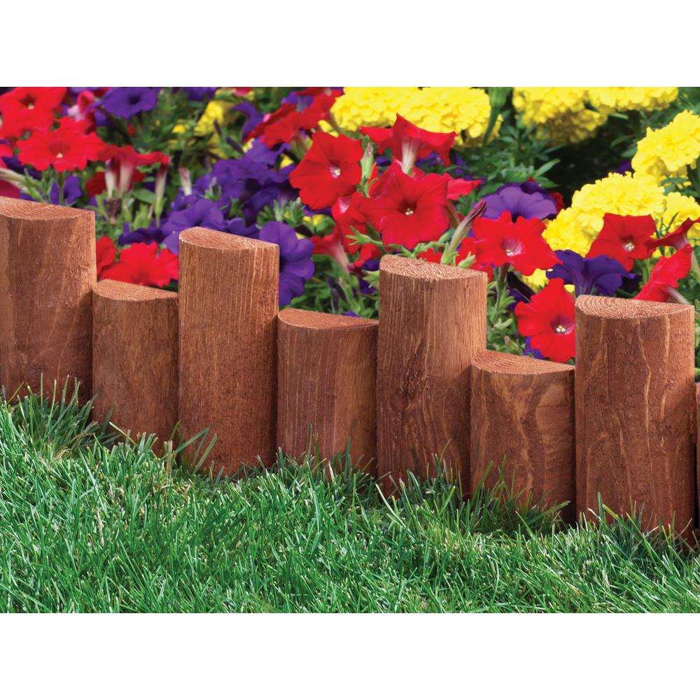 Greenes Fence 18 in. Half Log Edging (6-Pack) - Super Arbor