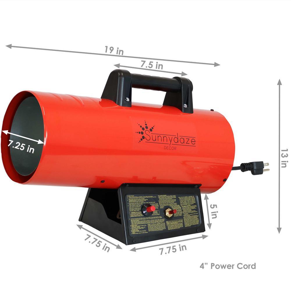 40,000 BTU Forced Air Propane Space Heater with Overheat Auto-Shutoff - Super Arbor