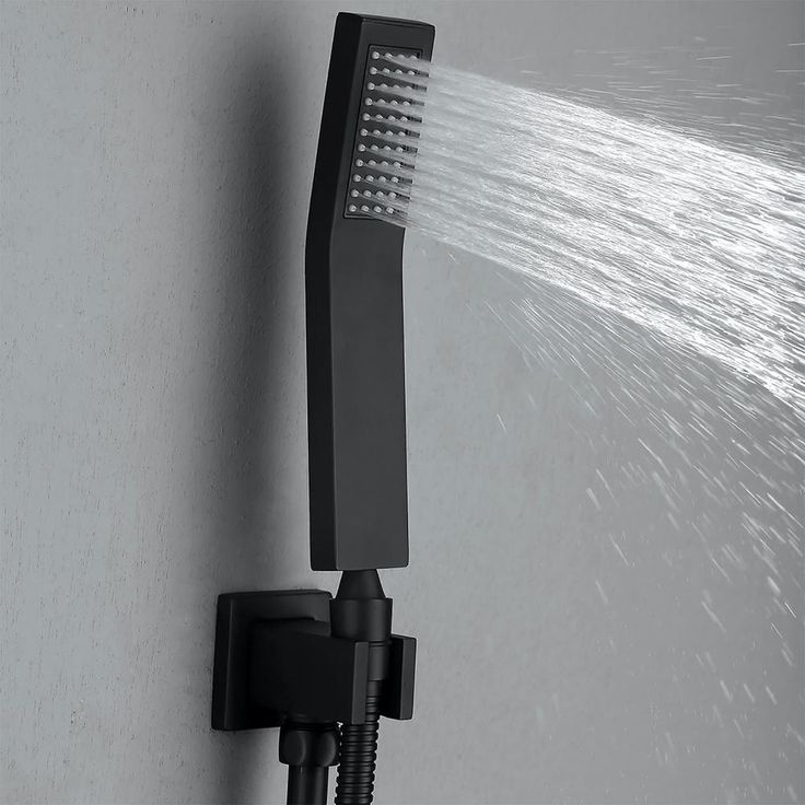 1-Spray Pattern 2 GPM 10 in. Wall Mount Dual Shower Heads in Matte Black