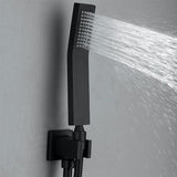 1-Spray Pattern 2 GPM 10 in. Wall Mount Dual Shower Heads in Matte Black