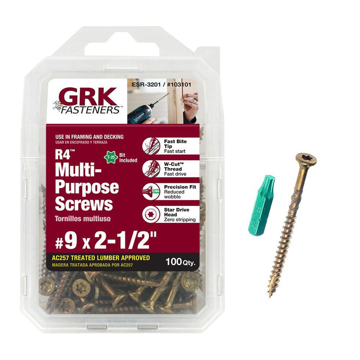 #9 x 2-1/2 in. Star Drive Bugle Head R4 Multi-Purpose Screw (100-per Pack)