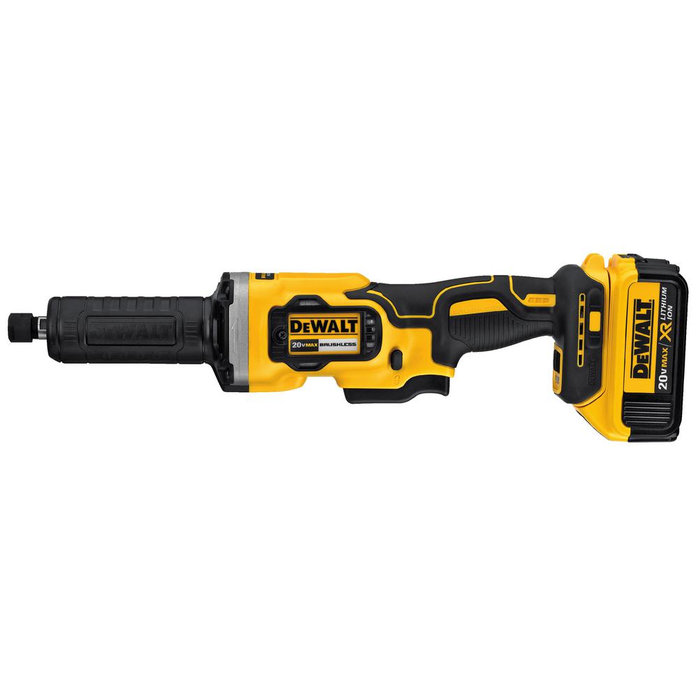 20-Volt MAX XR Lithium-Ion Cordless Brushless 1-1/2 in. Die Grinder with (2) Batteries 4Ah, Charger and Contractor Bag - Super Arbor