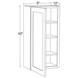 Home Decorators Collection Grayson 9 in. W x 12 in. D x 42 in. H Assembled Plywood Wall Kitchen Cabinet in Pacific White with Soft Close