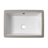 Boyel Living 17 in. x 12 in. Rectangle Undermount Bathroom Vessel Sink White
